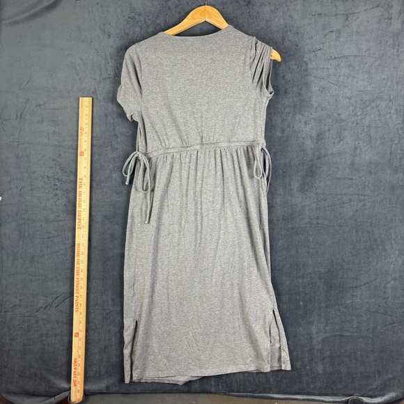 Isabel Maternity by Ingrid & Isabel Gray Cap Sleeve Sheath Dress Sz S - Picture 2 of 9